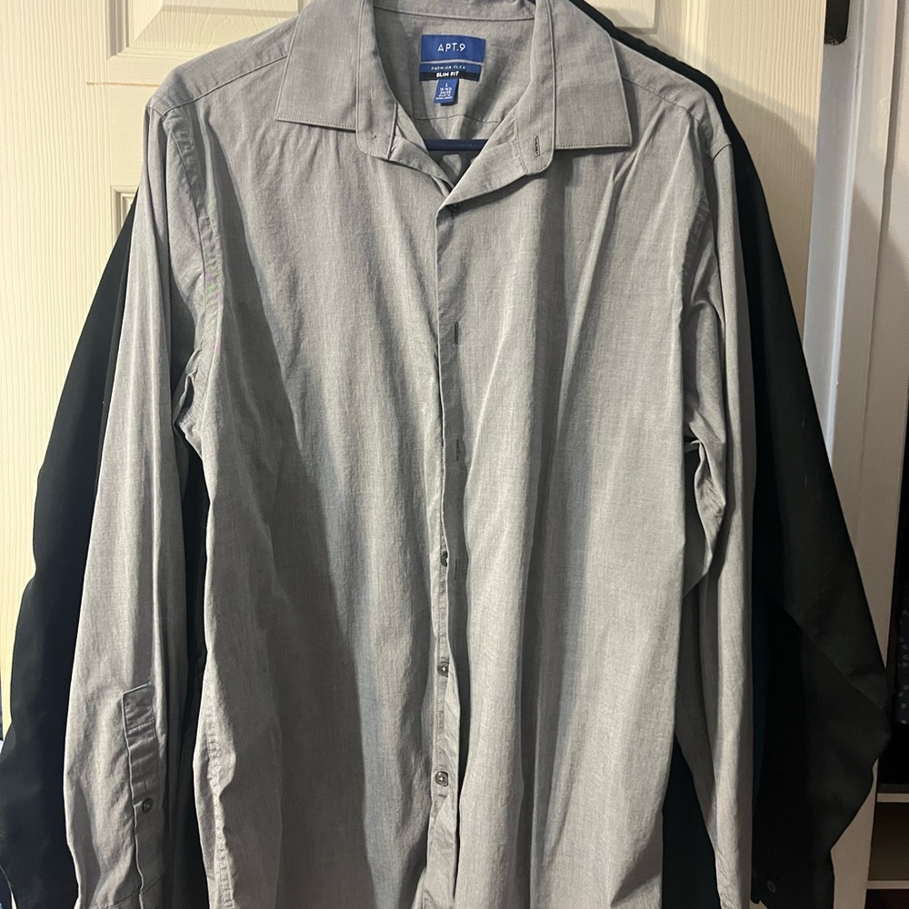 Apt. 9 Gray Dress Shirt for Men
